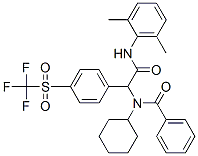 (9Ci)-Alpha-(苯甲酰基环己基氨基)-N-(2,6-二甲基苯基)-4-[(三氟甲基)磺酰基]-乙酰胺结构式_329317-75-1结构式