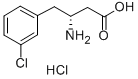 (R)-3-氨基-4-(3-氯苯基)-丁酸盐酸盐结构式_331763-55-4结构式