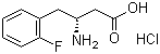 (R)-3-氨基-4-(2-氟苯基)丁酸盐酸盐结构式_331763-62-3结构式