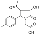 (3-Acetyl-4-hydroxy-5-oxo-2-p-tolyl-2,5-dihydro-pyrrol-1-yl)-acetic acid Structure,332022-22-7Structure