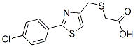 [[[2-(4-Chlorophenyl)-4-thiazolyl ]methyl ]thio]acetic acid Structure,33451-03-5Structure