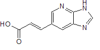 (2E)-3-(3H-咪唑并4,5-b吡啶-6-基)-2-丙酸结构式_335030-65-4结构式