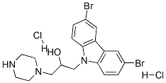 3,6-Dibromo-alpha-(1-piperazinylmethyl)-9H-carbazole-9-ethanol dihydrochloride Structure,335165-68-9Structure