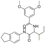 Benzamide, n-[1-[[(2,3-dihydro-1h-inden-5-yl)amino]carbonyl]-2-methylbutyl]-3,5-dimethoxy-(9ci) Structure,335249-67-7Structure