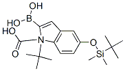 2-硼-5-[[(1,1-二甲基乙基)二甲基硅酯]氧基]-1H-吲哚-1-羧酸-1-(1,1-二甲基乙酯)结构式_335649-61-1结构式