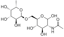 2-乙酰氨基-2-脱氧-6-o-(alpha-l-吡喃岩藻糖基)-d-吡喃葡萄糖结构式_33639-80-4结构式