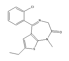 Clotiazepam Structure,33671-46-4Structure