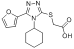 (4-环己基-5-呋喃-2-基-4h-[1,2,4]噻唑-3-磺酰基)-乙酸结构式_337487-27-1结构式