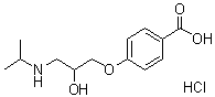 (2Rs)-4-[2-hydroxy-3-(isopropylamino)propoxy]-benzoic acid hydrochloride Structure,33948-04-8Structure