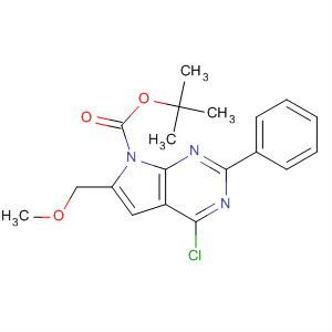 Tert-butyl 4-chloro-6-(methoxymethyl)-2-phenyl-7h-pyrrolo[2,3-d]pyrimidine-7-carboxylate Structure,343633-05-6Structure