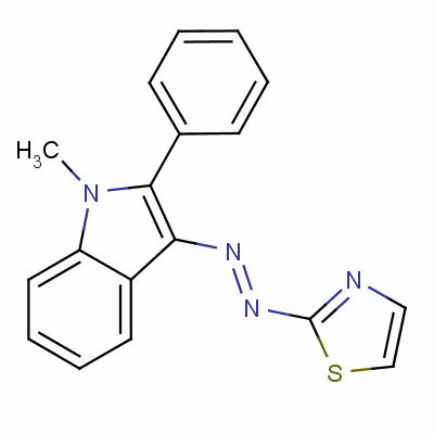 1-Methyl-2-phenyl-3-(thiazol-2-ylazo)-1h-indole Structure,34367-95-8Structure