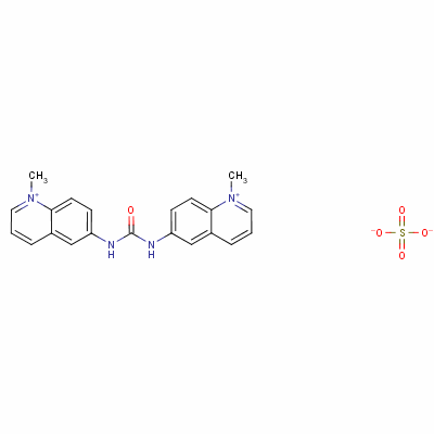 1,3-二(1-甲基喹啉-1-鎓-6-基)脲硫酸盐结构式_34374-08-8结构式