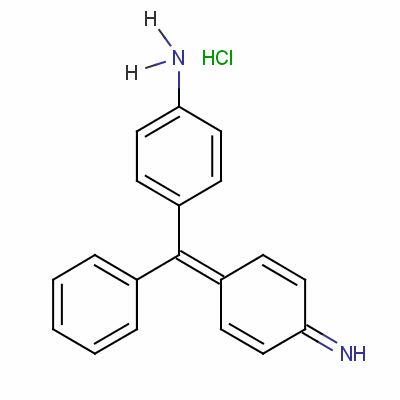 Benzenamine, 4-[(4-imino-2,5-cyclohexadien- 1-ylidene)phenylmethyl]-, monohydrochloride Structure,3442-83-9Structure