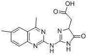 [2-(4,6-Dimethyl-quinazolin-2-ylamino)-5-oxo-4,5-dihydro-1h-imidazol-4-yl]-aceticacid Structure,345951-23-7Structure