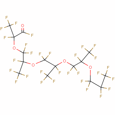 全氟-2,5,8,11-四甲基-3,6,9,12-四氧杂十五酰氟结构式_34761-47-2结构式