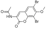 N-(6,8-二溴-7-甲氧基-2-氧代-2H-色烯-3-基)-乙酰胺结构式_35031-46-0结构式