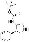 (4-苯基-吡咯烷-3-基)-氨基甲酸叔丁酯结构式_351360-61-7结构式