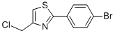 2-(4-Bromo-phenyl)-4-chloromethyl-thiazole Structure,35199-19-0Structure