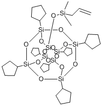 1-(烯丙基二甲基硅氧基)-3,5,7,9,11,13,15-七环戊基五环-八聚倍半硅氧烷结构式_352538-78-4结构式