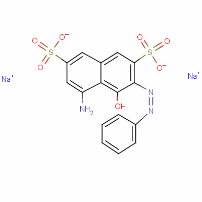 2,7-Naphthalenedisulfonic acid, 5-amino-4-hydroxy-3-(phenylazo)-, disodium salt Structure,3567-66-6Structure