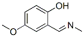 (9CI)-4-甲氧基-2-[(甲基亚氨基)甲基]-苯酚结构式_357423-77-9结构式