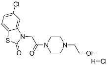 4-[(5-氯-2-氧代-2H-苯并噻唑)乙酰基哌嗪-1-乙醇盐酸盐结构式_35941-71-0结构式