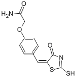 2-{4-[(E)-(2-Mercapto-4-oxo-1,3-thiazol-5(4H)-ylidene)methyl]phenoxy}acetamide Structure,359596-38-6Structure