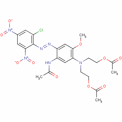 Acetamide, N-[5-[bis[2-(acetyloxy)ethyl] amino]-2-[(2-bromo-4,6-dinitrophenyl)azo]-4-methoxyphenyl ]- Structure,3618-72-2Structure