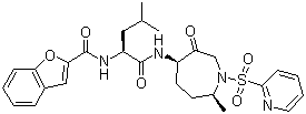 N-[(1s)-1-[[[(4r,7s)-hexahydro-7-methyl-3-oxo-1-(2-pyridinylsulfonyl)-1h-azepin-4-yl]amino]carbonyl]-3-methylbutyl]-2-benzofurancarboxamide Structure,362507-64-0Structure