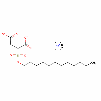 二聚乙二醇单月桂基醚磺基琥珀酸酯钠盐结构式_36409-57-1结构式