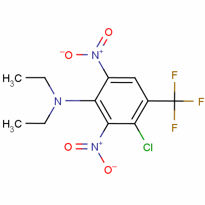 3-氯-N,N-二乙基-2,6-二硝基-4-(三氟甲基)苯胺结构式_36438-51-4结构式