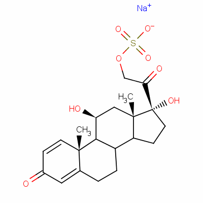 (11beta)-11,17-Dihydroxy-21-(Sulfooxy)-Pregna-1,4-Diene-3,20-Dione Sodium Salt (1:1) Structure,3664-95-7Structure