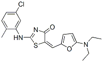 4(5H)-thiazolone,2-[(5-chloro-2-methylphenyl)amino]-5-[[5-(diethylamino)-2-furanyl ]methylene]- Structure,366472-35-7Structure