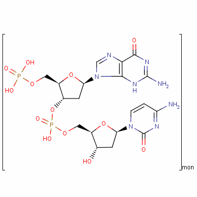 [(2R,3S,5R)-5-(2-氨基-6-氧代-3H-嘌呤-9-基)-2-(膦酰氧基甲基)四氢呋喃-3-基][(2R,3S,5R)-5-(4-氨基-2-氧代嘧啶-1-基)-3-羟基四氢呋喃-2-基]甲基磷酸氢酯结构式_36786-90-0结构式