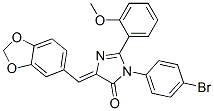 5-(1,3-苯并二氧杂环戊烯l-5-基亚甲基)-3-(4-溴苯基)-3,5-二氢-2-(2-甲氧基苯基)-4H-咪唑-4-酮结构式_370081-82-6结构式