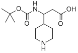 3-(Tert-butoxycarbonylamino)-3-(piperidin-4-yl)propanoic acid Structure,372144-03-1Structure