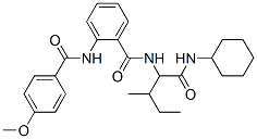 (9ci)-N-[1-[(环己基氨基)羰基]-2-甲基丁基]-2-[(4-甲氧基苯甲酰基)氨基]-苯甲酰胺结构式_375388-03-7结构式