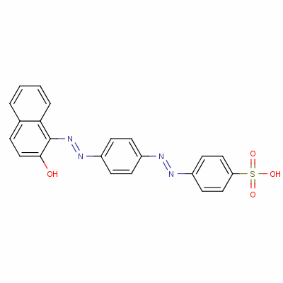 4-[[4-[(2-Hydroxy-1-naphthyl)azo]phenyl ]azo]benzenesulphonic acid Structure,37678-79-8Structure