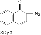 2-重氮-1-萘酚-5-磺酰氯结构式_3770-97-6结构式