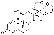 9-氟-11beta-羟基-17,20:20,21-二(亚甲二氧基)-孕甾-1,4-二烯-3-酮结构式_3800-34-8结构式