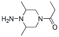 (9ci)-2,6-二甲基-4-(1-氧代丙基)-1-哌嗪胺结构式_38179-15-6结构式