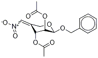 苄基2,3-二-O-乙酰基-4-脱氧-4-C-硝基甲基烯-beta-D-阿拉伯糖吡喃糖苷结构式_383173-63-5结构式