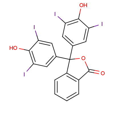 3,3,5,5-Tetraiodophenolphthalein Structure,386-17-4Structure