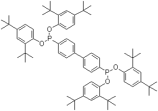 Tetrakis(2,4-di-tert-butylphenyl)[1,1-biphenyl]-4,4-diylbis(phosphonite) Structure,38613-77-3Structure