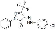 (Z)-4-(2-(4-氯苯基)亚肼基)-1-苯基-3-(三氟甲基)-1H-吡唑-5(4h)-酮结构式_387829-14-3结构式