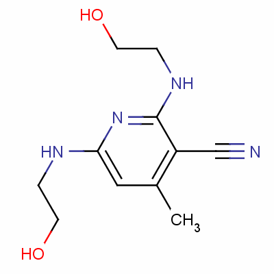 2,6-Bis(2-hydroxyethylamino)-4-methylnicotinonitrile Structure,38841-88-2Structure