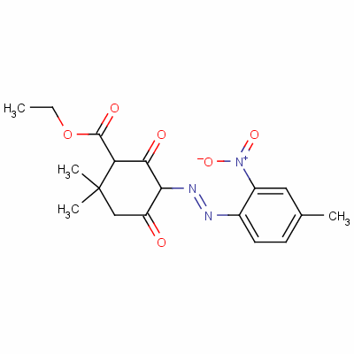 Ethyl 6,6-dimethyl-3-[(4-methyl-2-nitrophenyl)azo]-2,4-dioxocyclohexanecarboxylate Structure,38949-38-1Structure