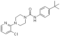 N-(4-叔丁基苯基)-4-(3-氯吡啶-2-基)哌嗪-1-羧酰胺结构式_393514-24-4结构式