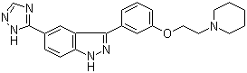 3-[3-[2-(1-Piperidinyl)ethoxy]phenyl]-5-(1H-1,2,4-triazol-5-yl)-1H-indazole Structure,395104-30-0Structure