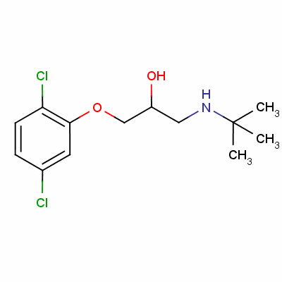 1-(Tert-butylamino)-3-(2,5-dichlorophenoxy)propan-2-ol Structure,39563-28-5Structure